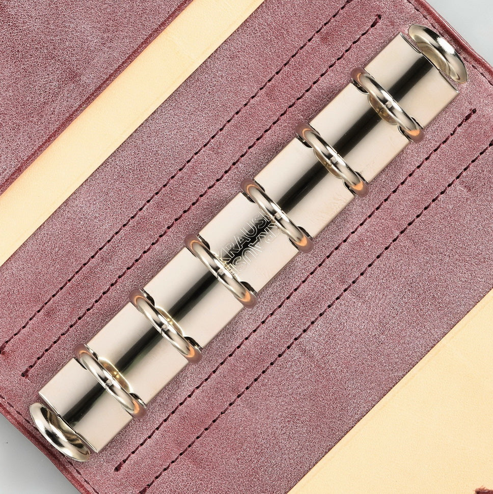 システム手帳 エヌ/ピアス すもも×ナチュラル ミニ（ミニ6） φ20mm【5営業日以内出荷】