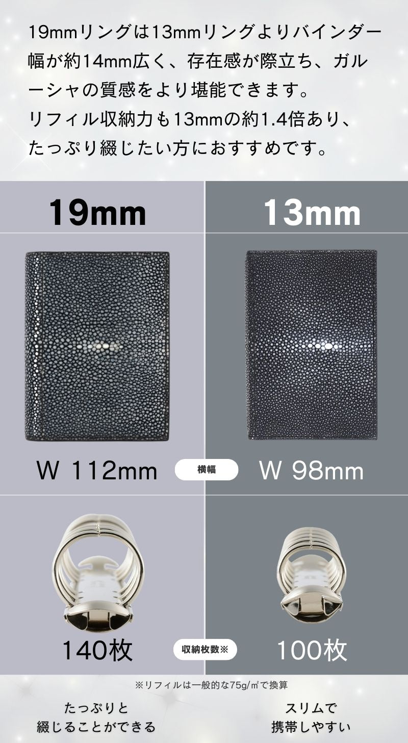 システム手帳 ヘリオス ミニ6 φ19mm ガルーシャ（趣味文オリジナル）【5営業日以内出荷】