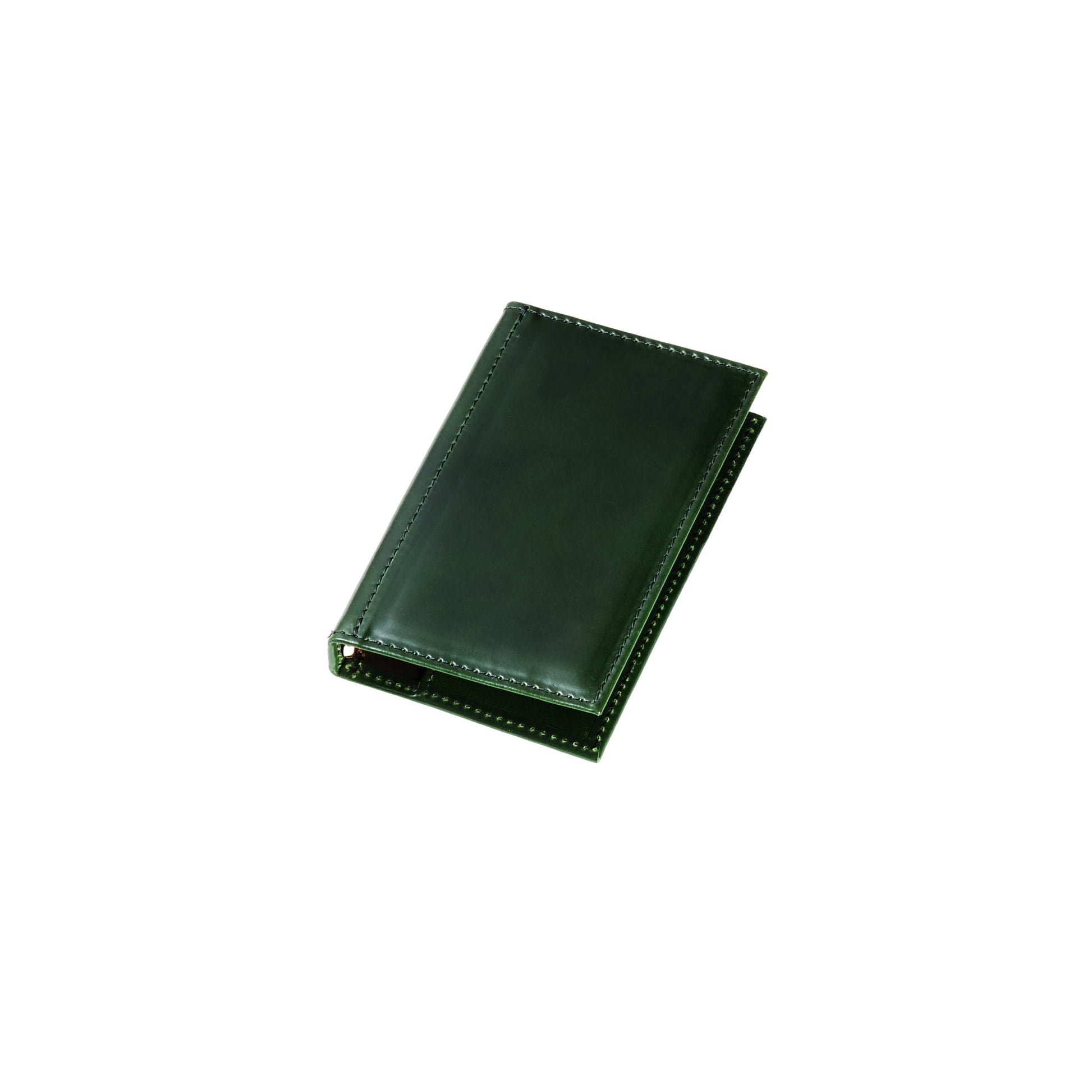 システム手帳 ディープグリーン×カーキ コードバン M5 φ8mm（趣味文オリジナル）