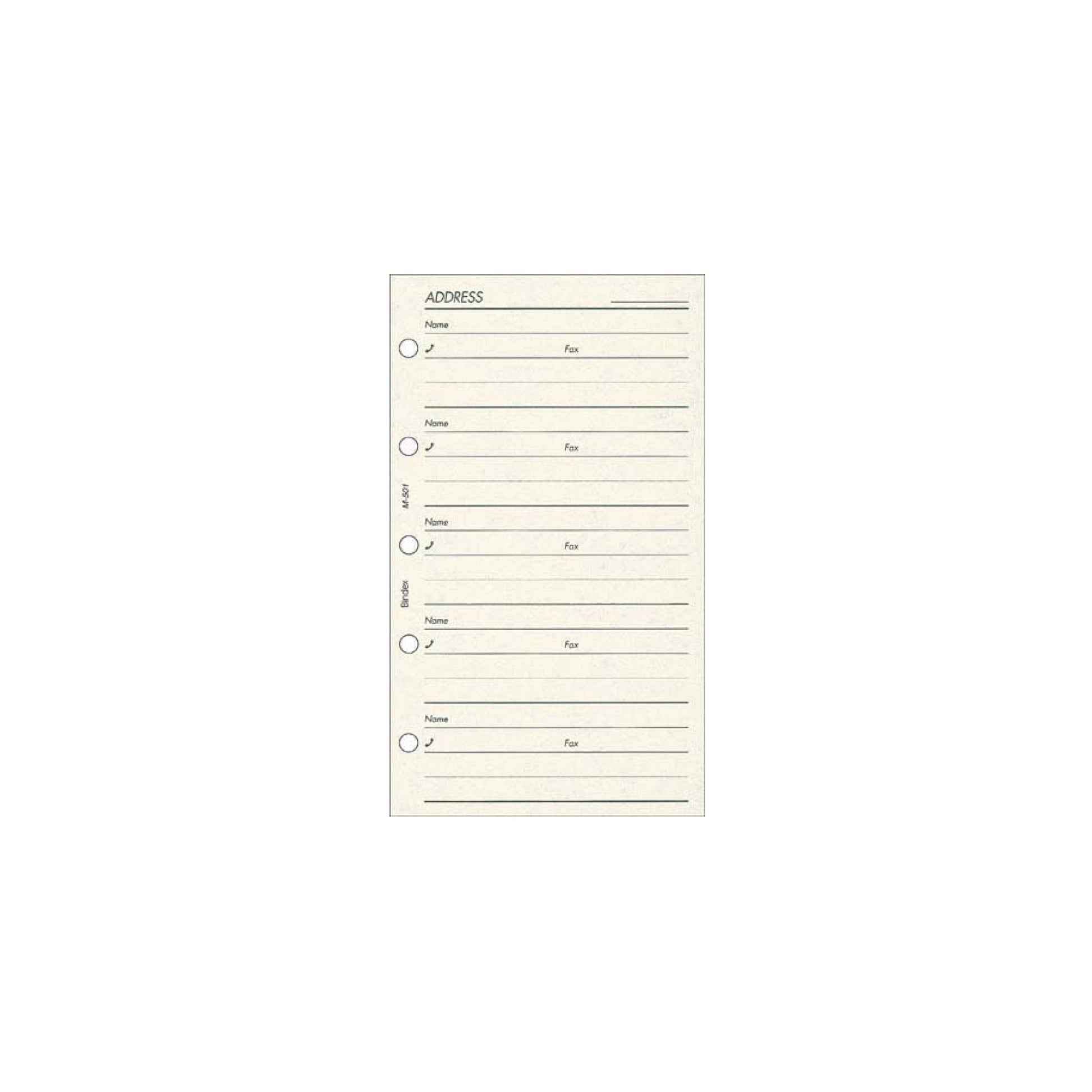 ADDRESS M5 メールアドレス記載用リフィル